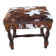Vintage cowhide trunk stool