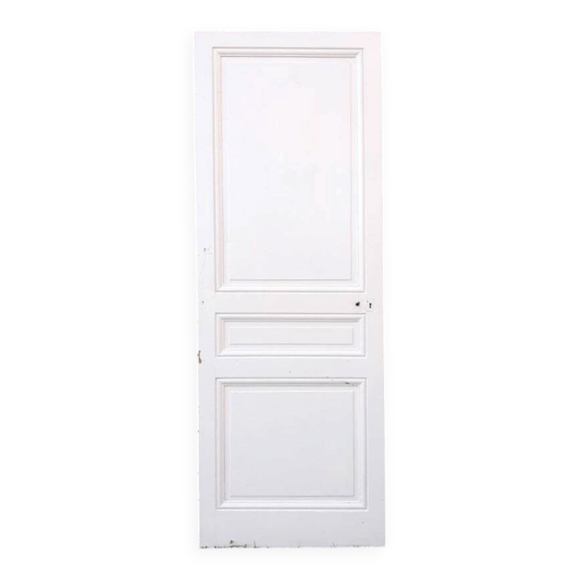 Communication door H218.5xL80cm, old panelled and moulded.
