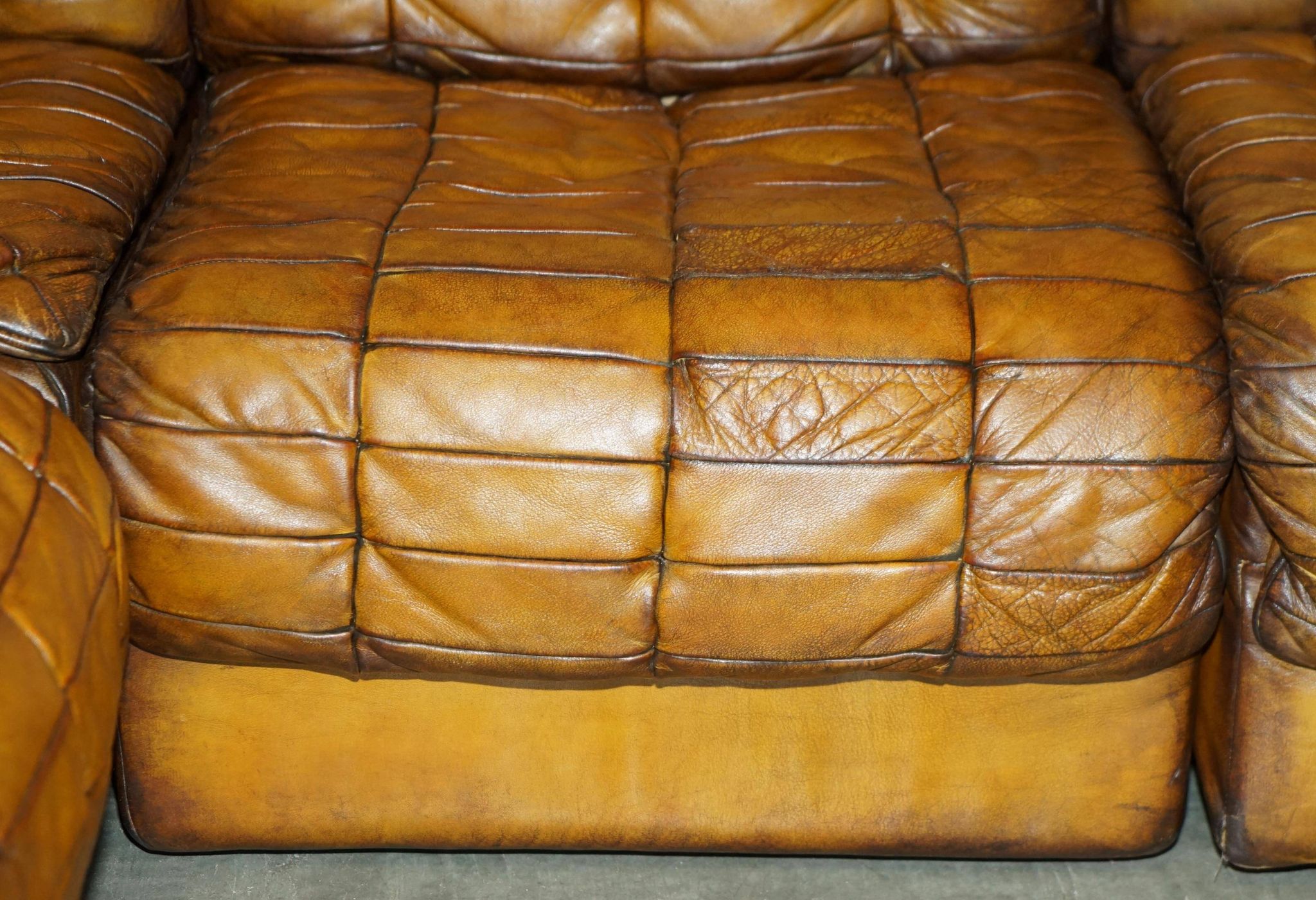 Canapé d'angle modulaire vintage cuir De Sede DS-11