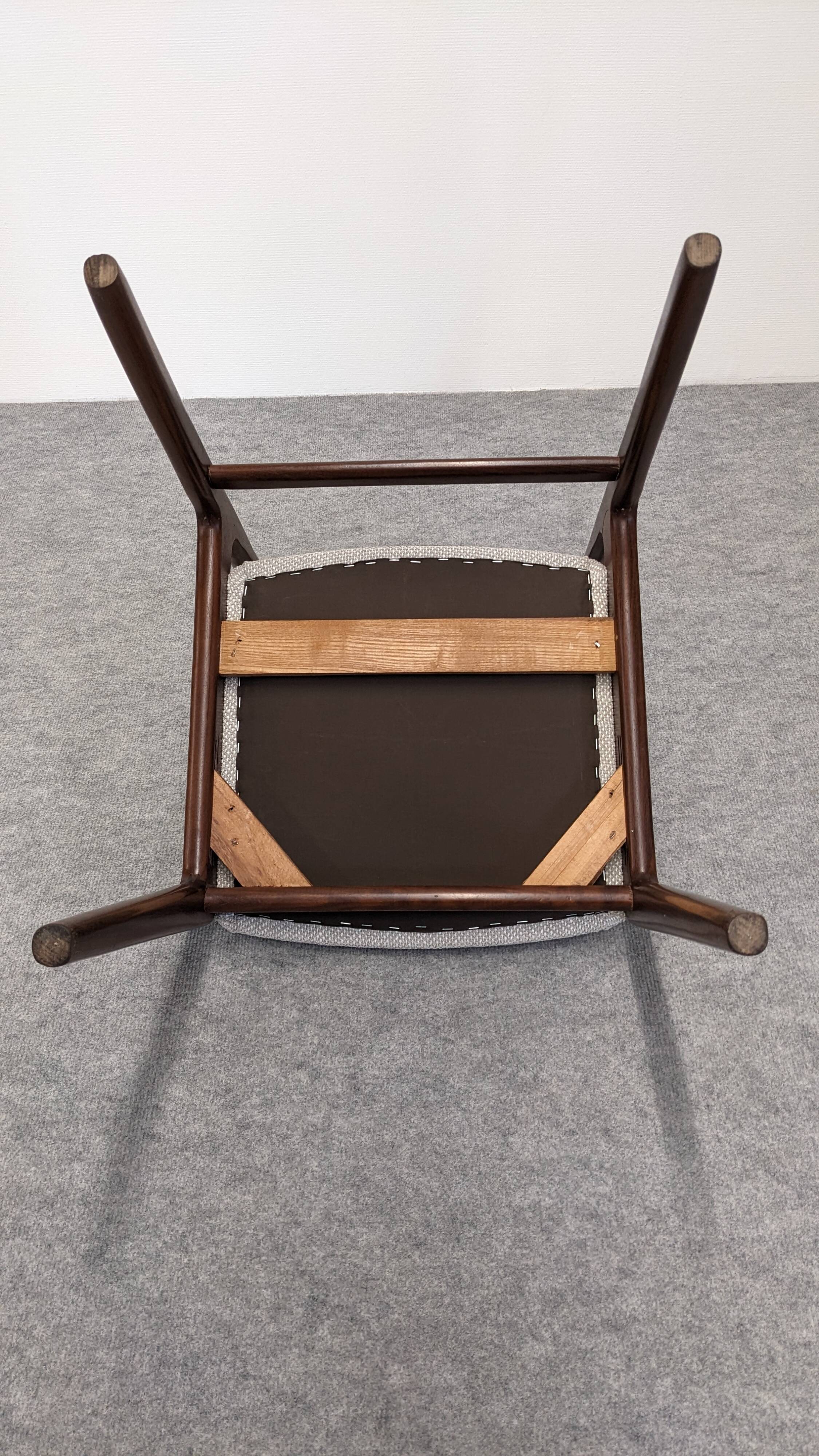 Set of 6 Scandinavian rosewood chairs circa 1970