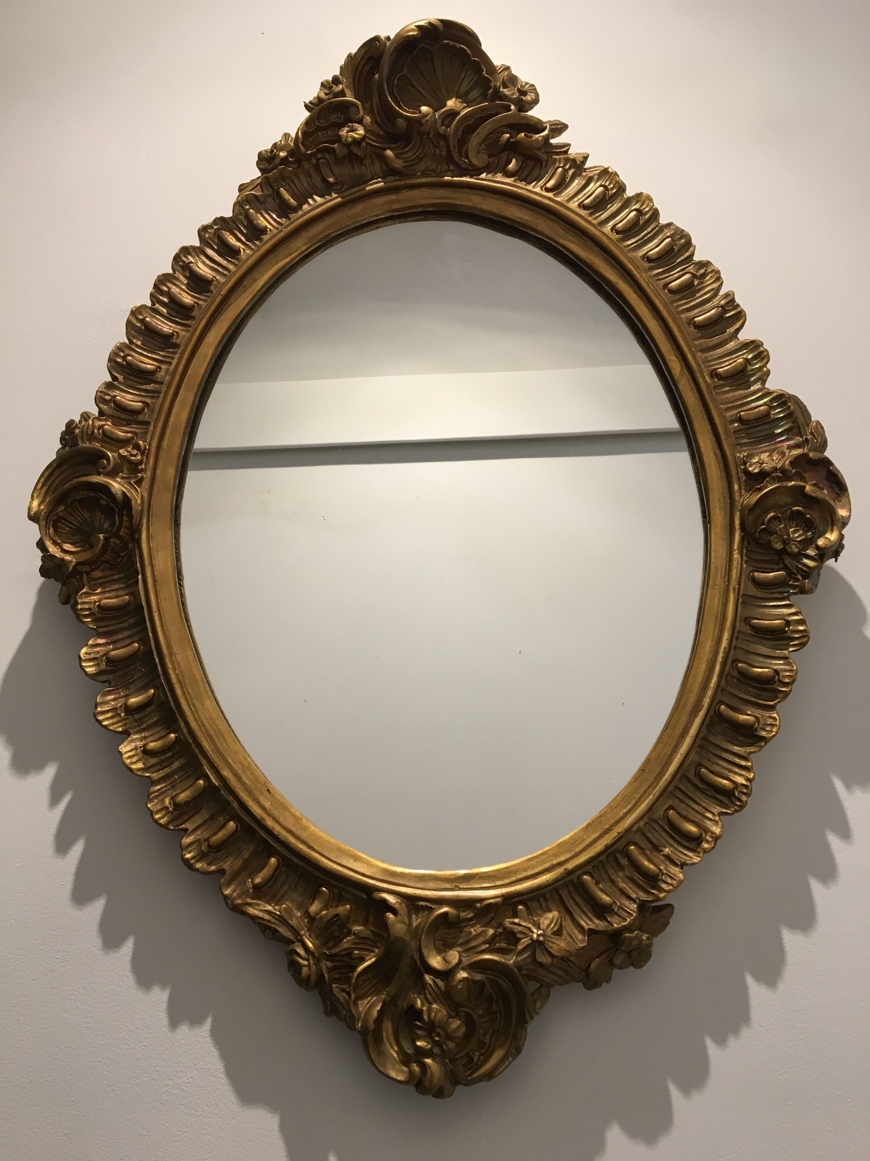 Baroque oval mirror 44 x 60cm