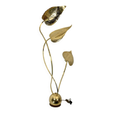 Italian Brass 3-Arm Floor Lamp Tommaso Barbi style , 1970s