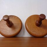 Danish Teak Hooks, 1960s, Set of 2