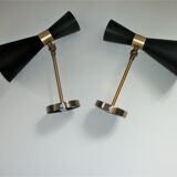 Paire d'appliques diabolo