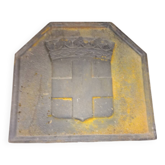 Cast iron fireplace plate