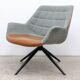 Fauteuil pivotant Zuiver Doulton gris / brun