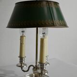 White metal bouillotte lamp, empire style – early twentieth century