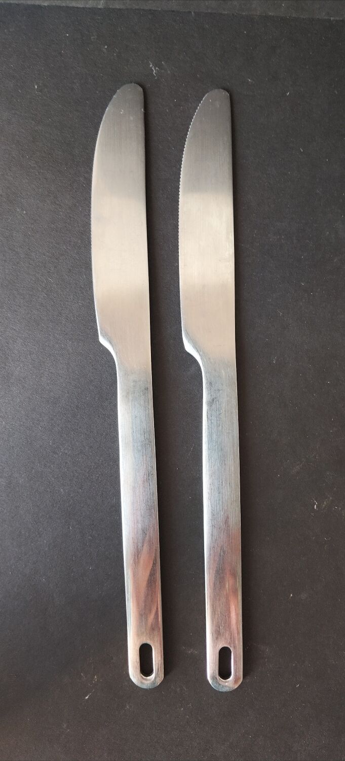 Vintage cutlery service Rostfrei – modernist stainless steel design – 11 pieces