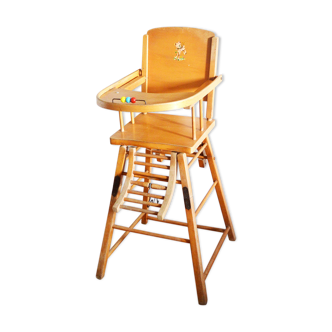 Chaise haute bois