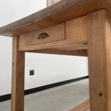 Solid pine table with its extension, 1950s