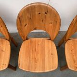Danish pine chairs from the mid-century by Niels Koefoed for Glostrup, 1960s, set of 4.