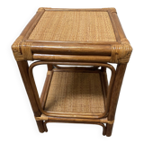Vintage rattan bedside
