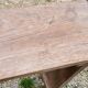Brutalist antique bench in solid mahogany and solid oak