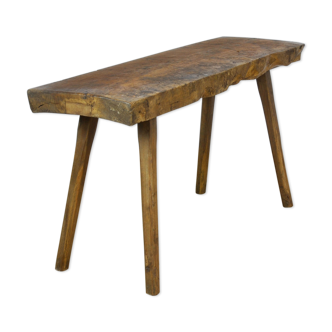 Vintage oak butcher's table, années 1930