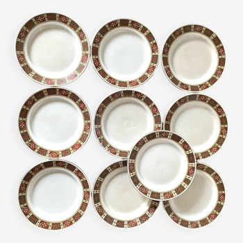 Luneville dessert plates ethnic decor