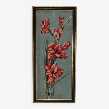 Frame canvas gladiolus tapestry