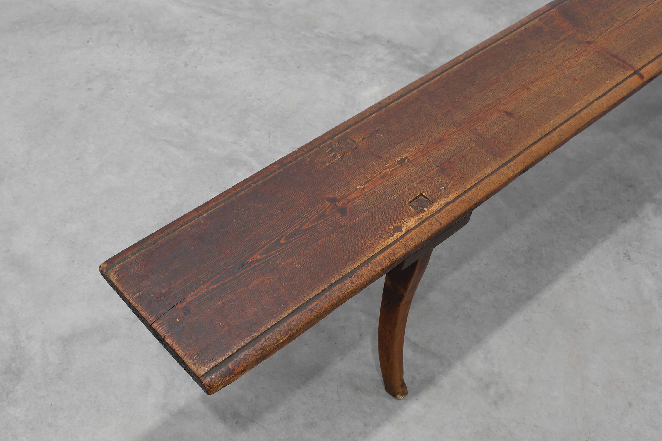 Large wabi sabi style bench with beautiful patina, Japan 19th century