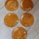 5 vintage Duralex dessert plates
