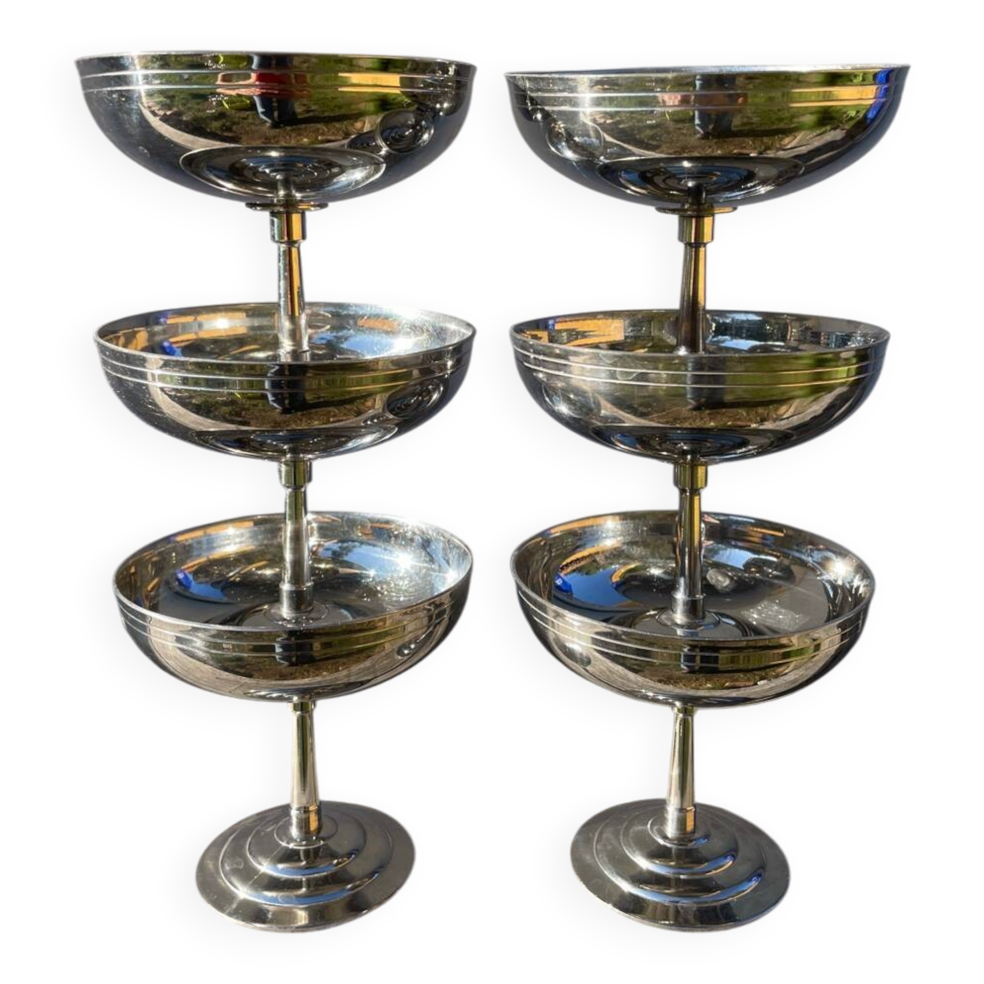 6 Rémy Letang stainless steel cups