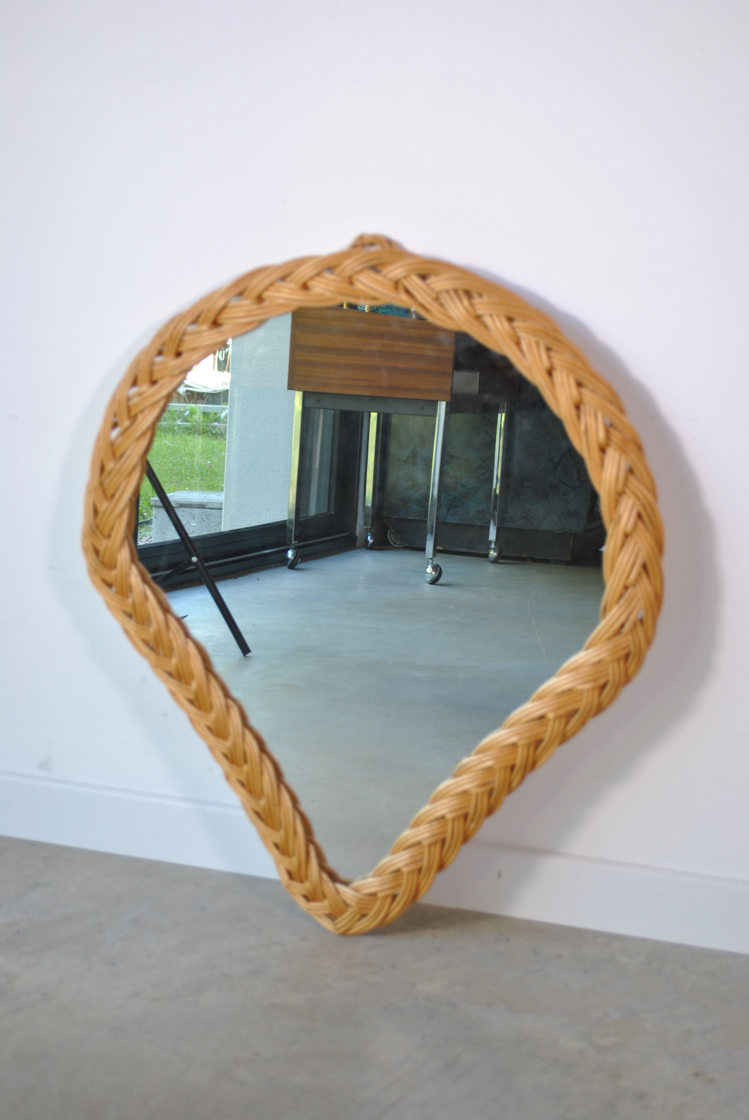 Rattan mirror 1970