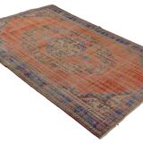 One-of-a-kind turkish handwoven vintage rug - rustic vintage charm 300x 191 cm