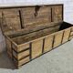 Burmese teak bench - chest