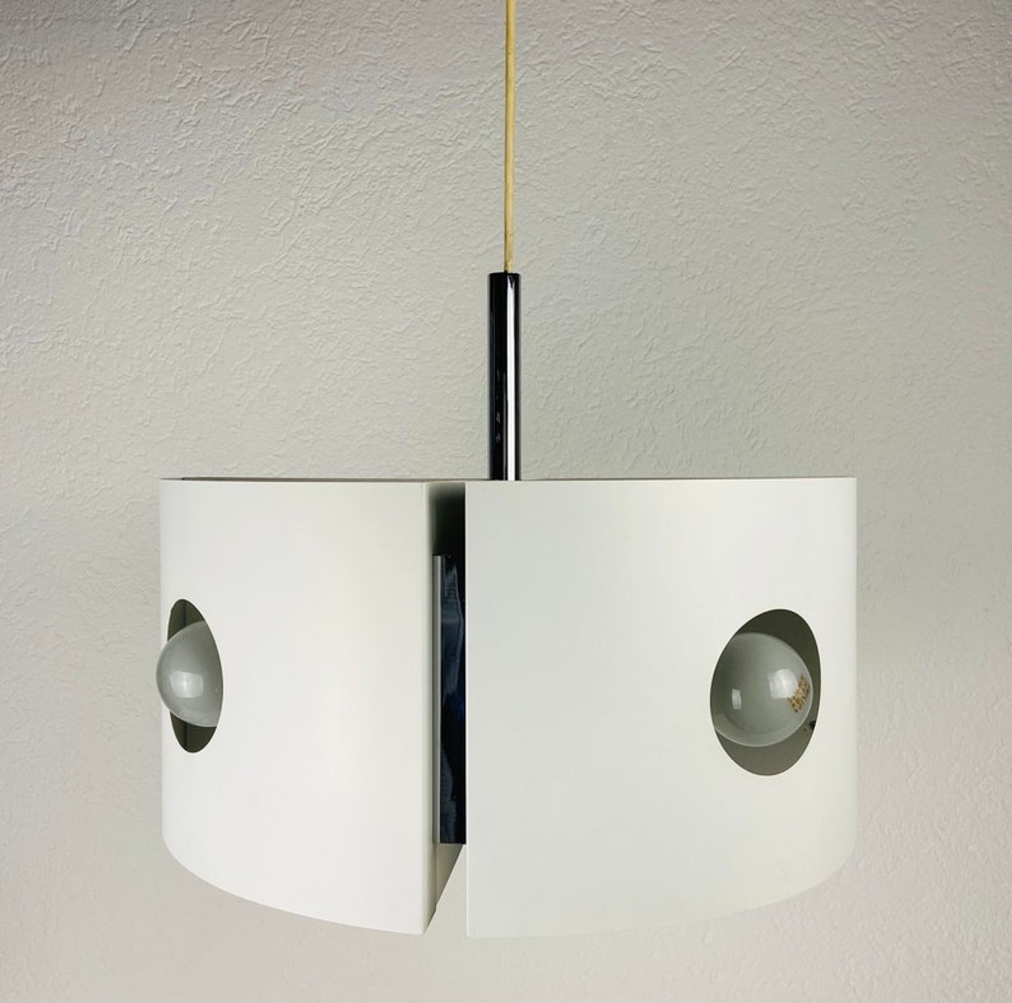 White suspension by Klaus Hempel for Kaiser Leuchten, 1970
