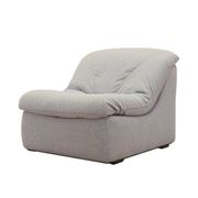 Italian Space Age Lounge Chair 1970s in Bouclé Fabric