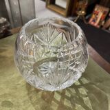 Round crystal vase