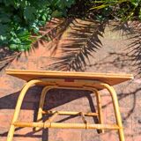 1960 signed rattan coffee table