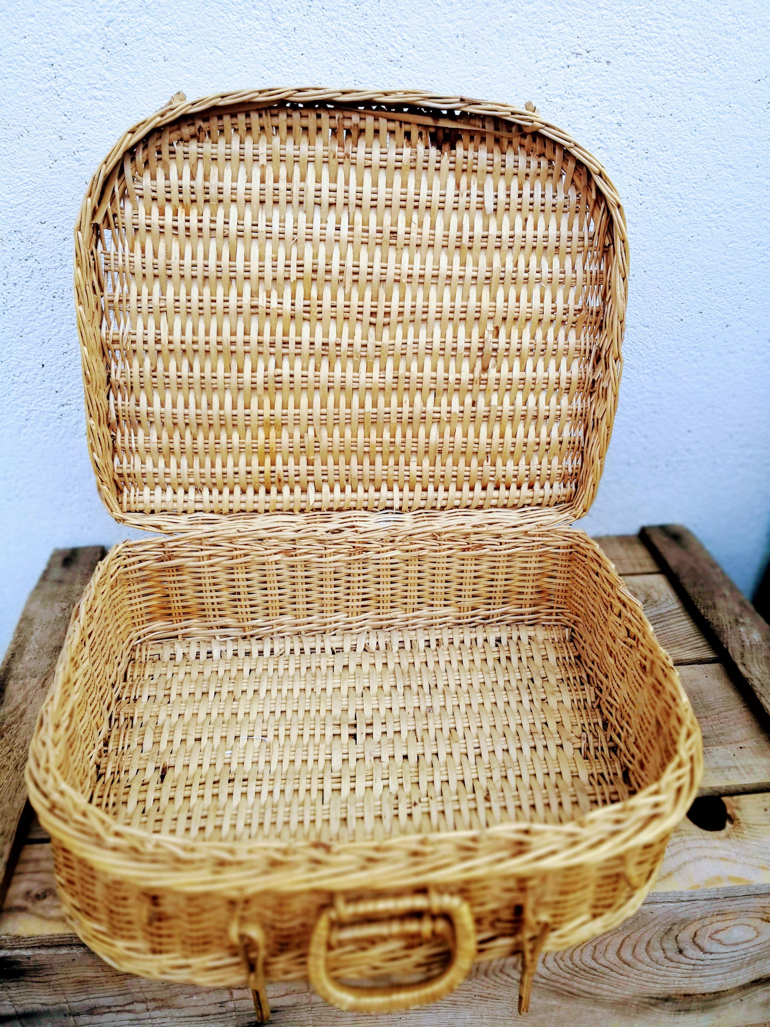 Wicker suitcase