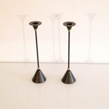 Pair of Scandinavian candlesticks 1980