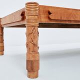 Large modernist curly ash coffee table by Pier Luigi Colli 1950