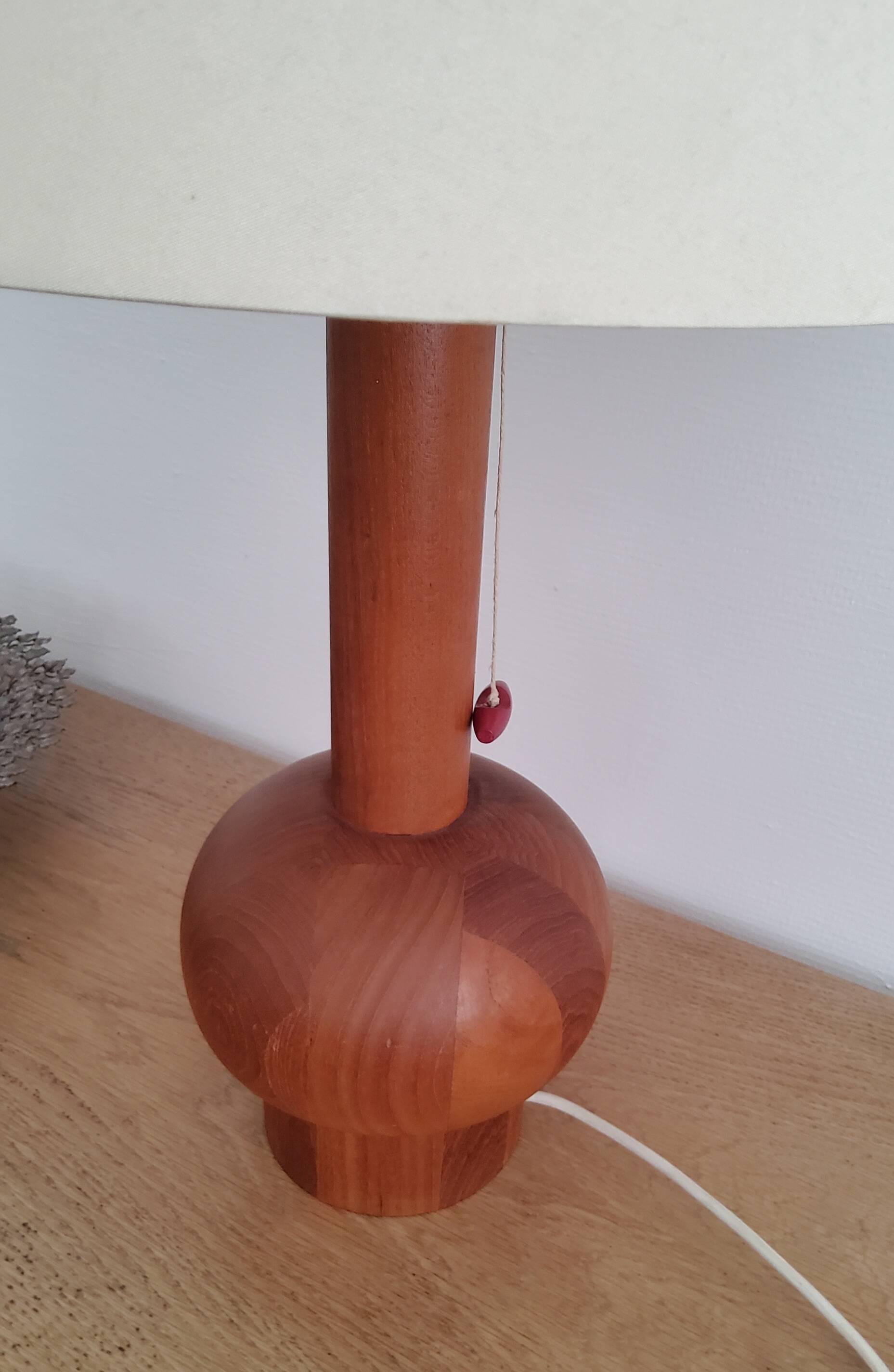 Lampe de table Scandinave en teck - 1960
