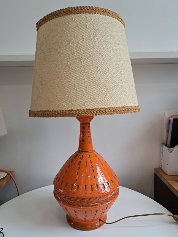 lampe italienne en céramique année 70
