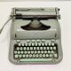 Hermes 3000 green blue typewriter