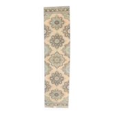 1970s Turkish Oushak Wool Runner Rug 92x373