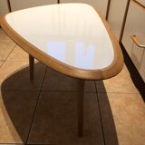 Coffee table small red edition white lacquer