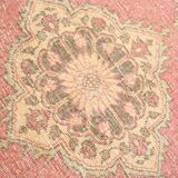 3x12 Pale Red Cream Soft Wool Vintage Runner Rug