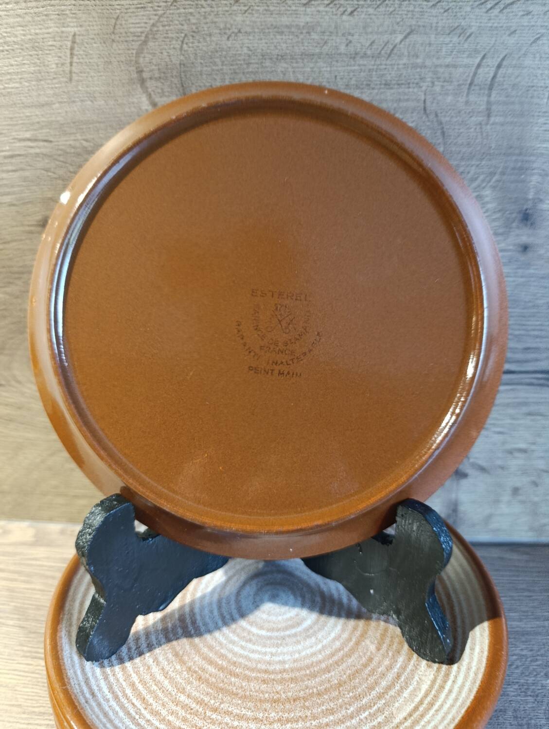 5 dessert plates in stoneware, Esterel model by St Amand | vintage