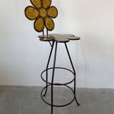 Flower bar stool. around 1960.
