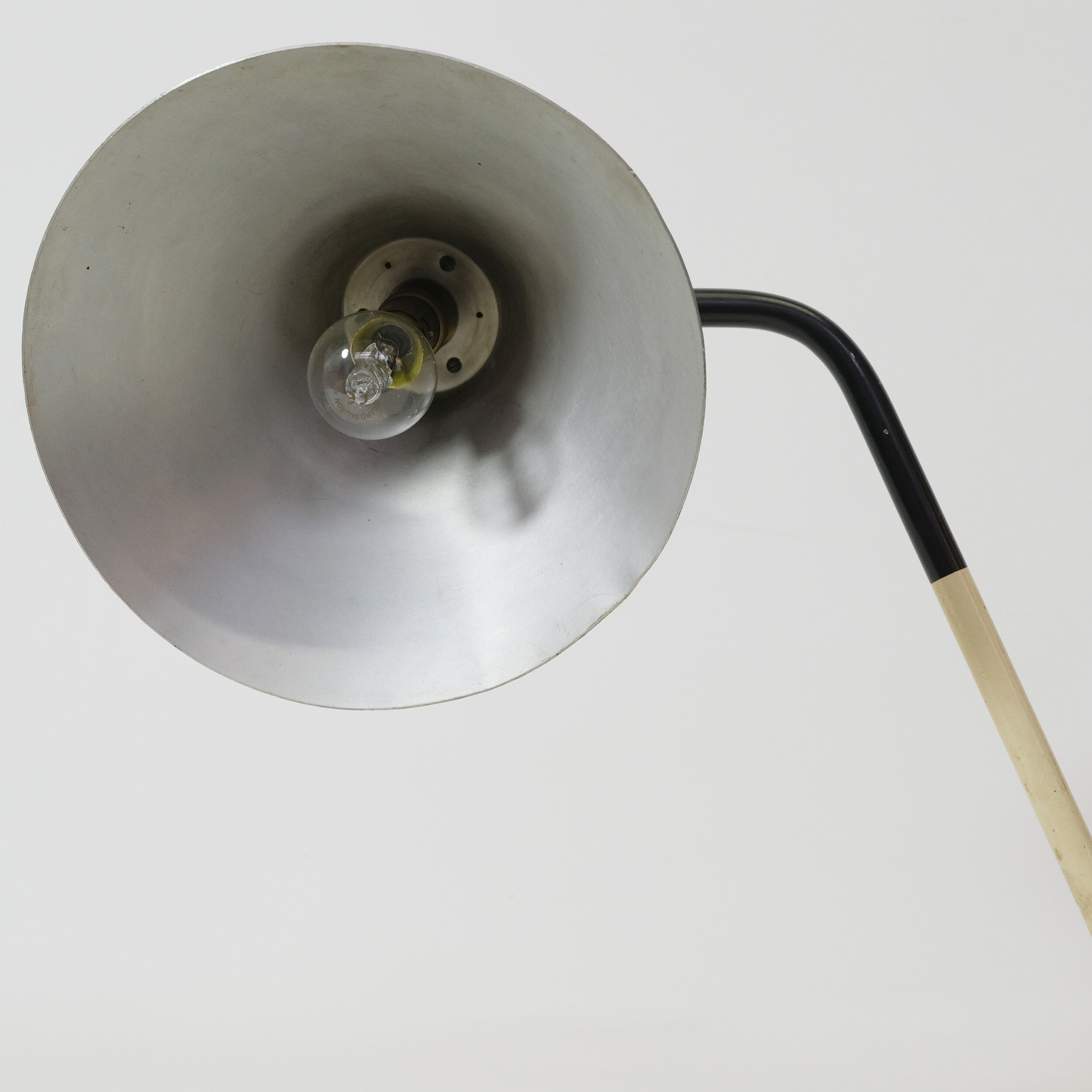 Black and gold diabolo desk lamp, Jumo, 1950/1960