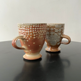 Set of 2 handmade earthen-glazed cups