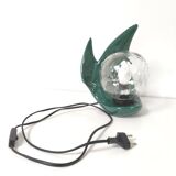 Lamp shape wave shell ceramic green glass globe