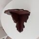 Pair of antique carved wooden shelves