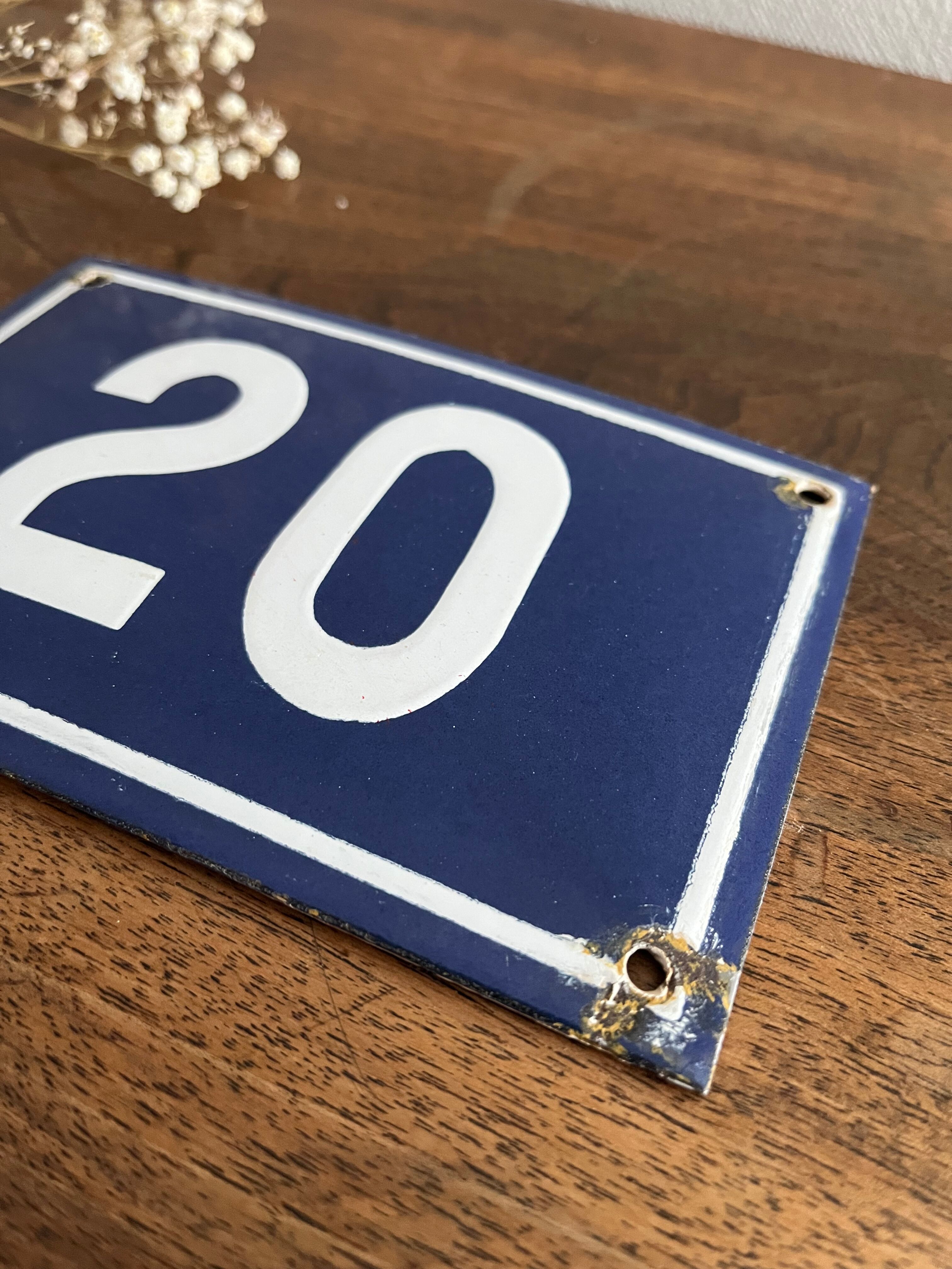 Enamelled plaque number 20