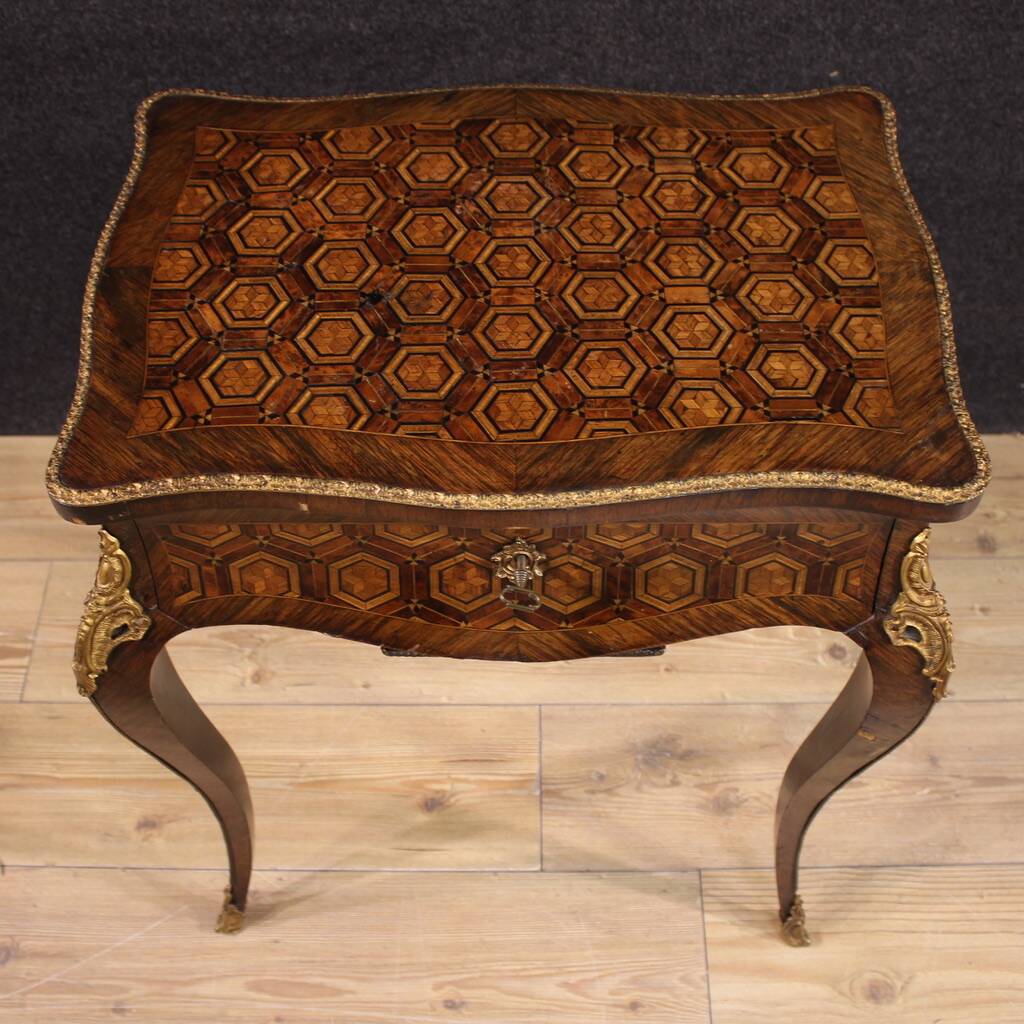 19th Century Napoleon III Inlaid Sewing Table