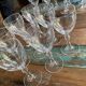 Set of 8 crystal wine glasses size