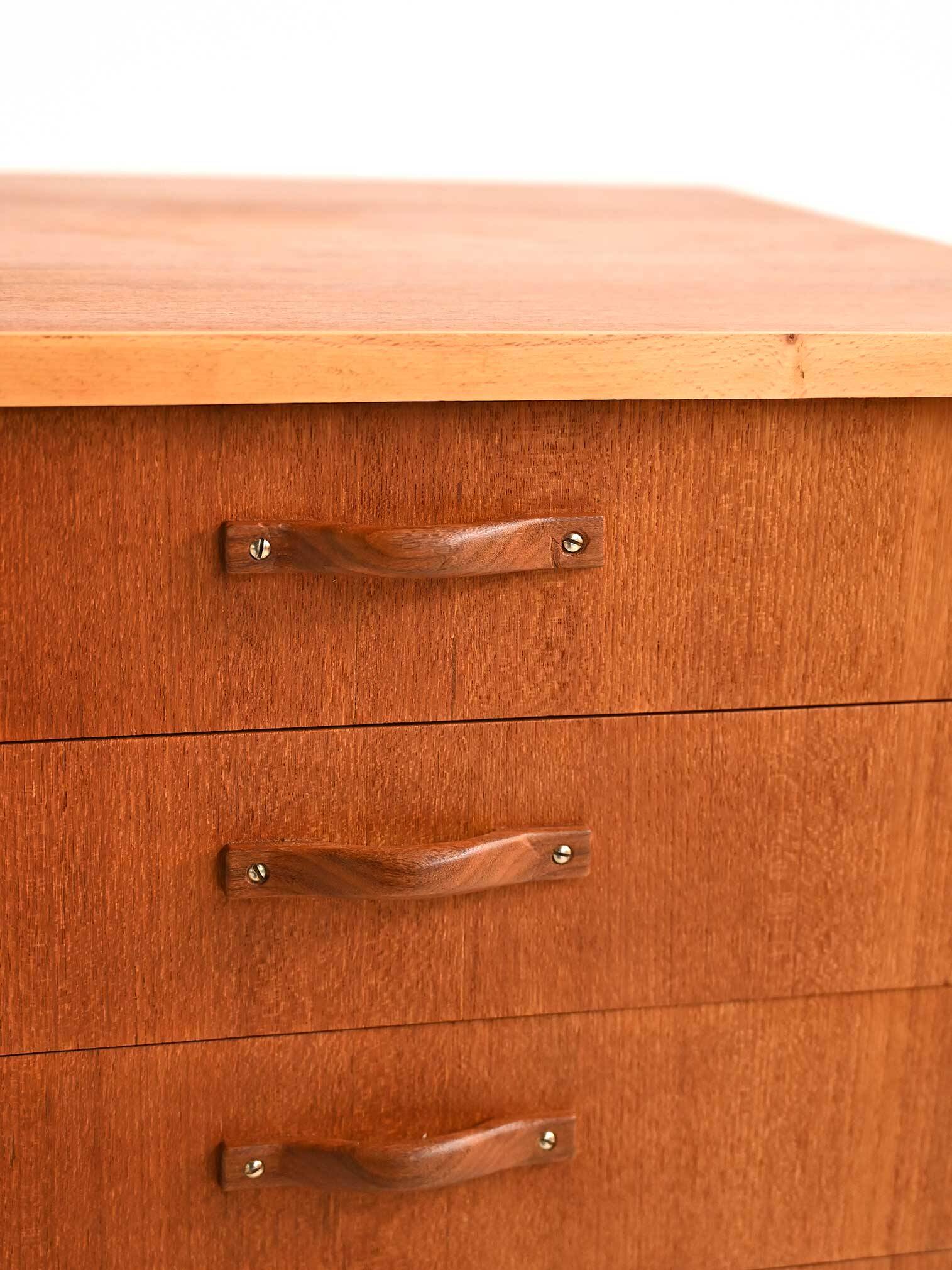 1960s Scandinavian teak sideboard with pull-out top
