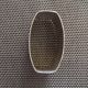 Punched silver metal towel round